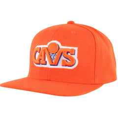 Mitchell & Ness NBA Cleveland Cavaliers Wool Solid Orange Cap