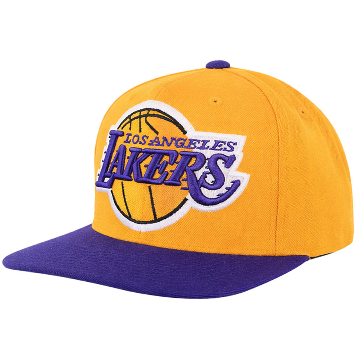 Mitchell & Ness NBA Los Angeles Lakers XL Logo 2-Tone Yellow/Purple Cap