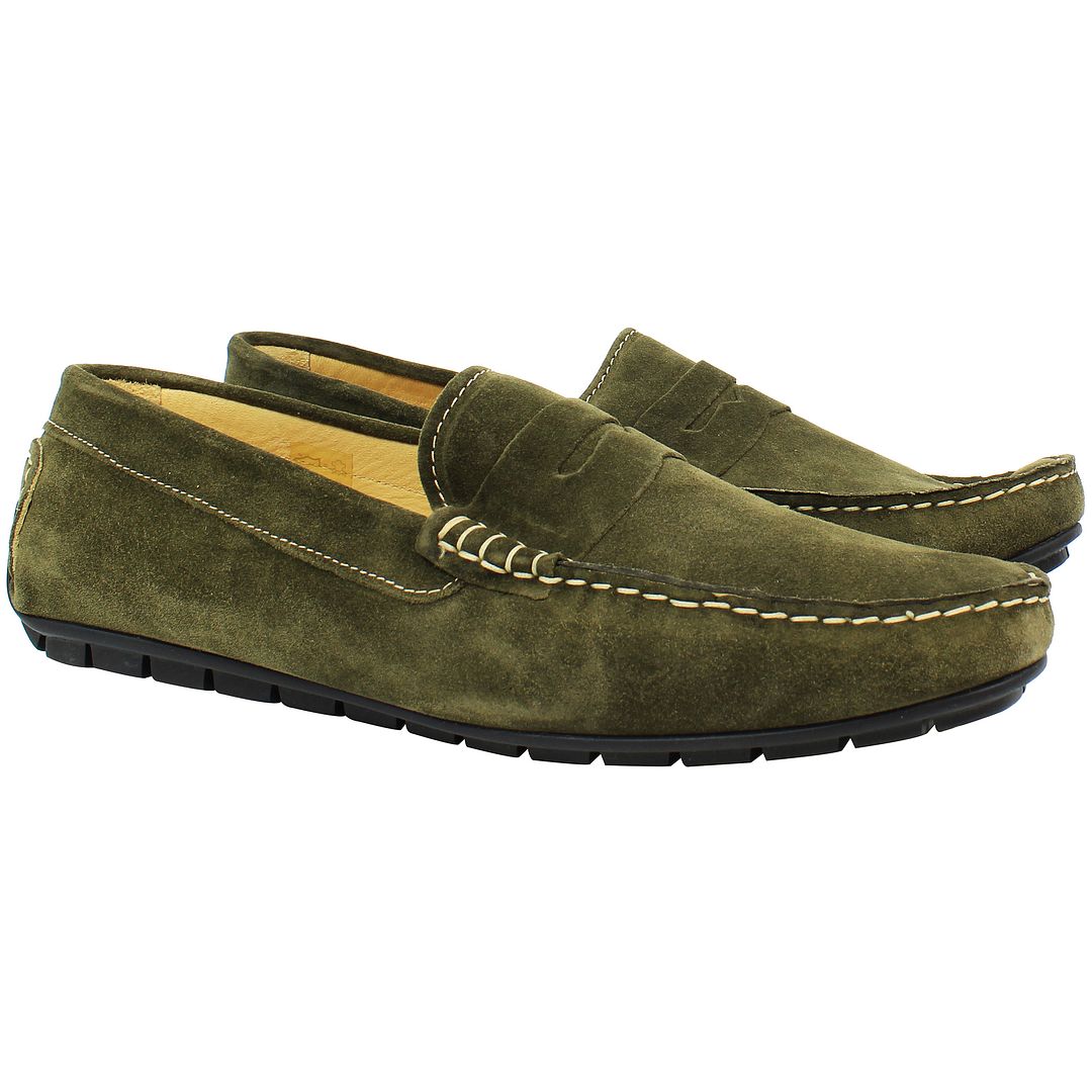 John White Monte Mens Green Shoes