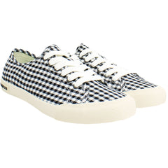 Seavees Monterey Americana Womens Black/White Plimsolls