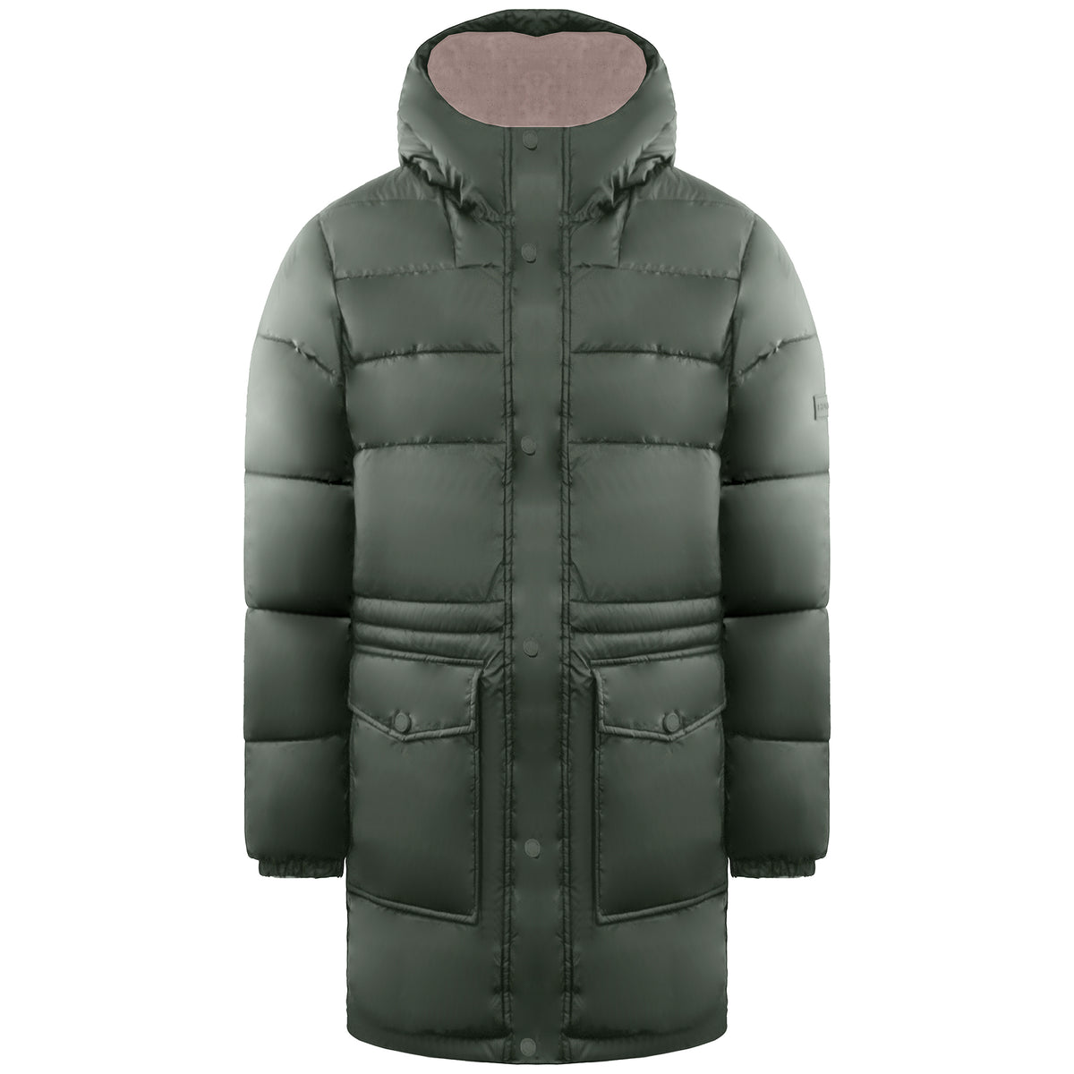 Hunter Interpid Mid Mens Grey Puffer Coat