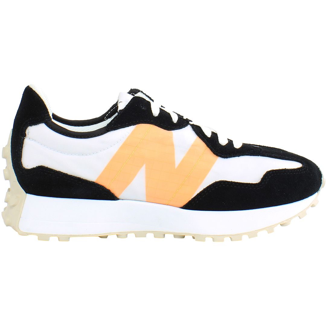New Balance 327 Mens Black/White Trainers