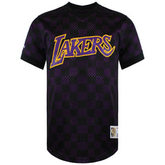 Mitchell & Ness NBA LA Lakers Wordmark Mesh Mens T-Shirt