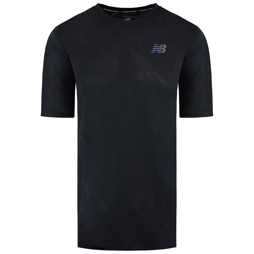 New Balance Q Speed Jacquard Mens Black T-Shirt