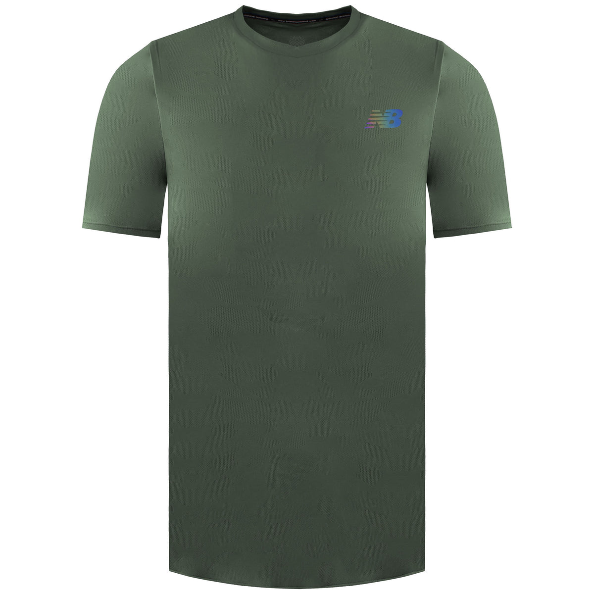 New Balance Q Speed Jacquard Mens Green T-Shirt