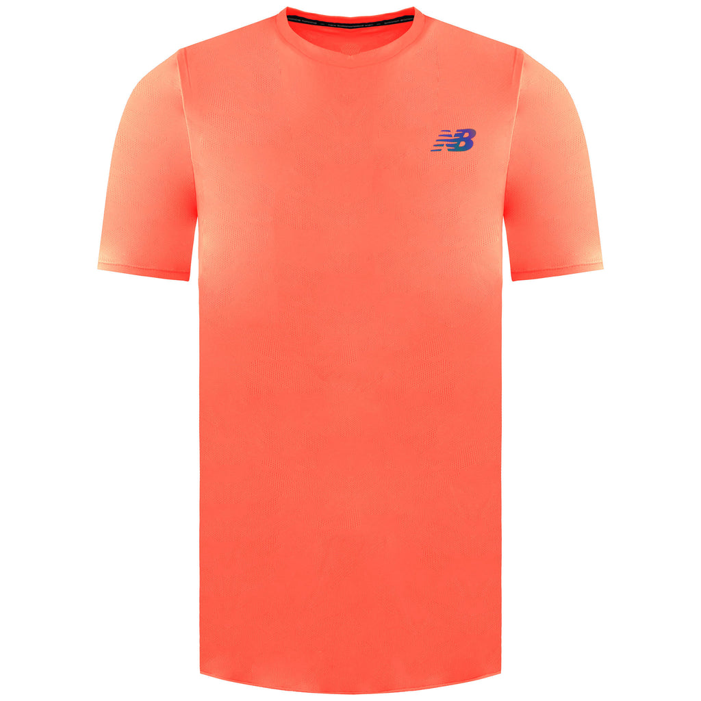 New Balance Q Speed Jacquard Mens Orange T-Shirt