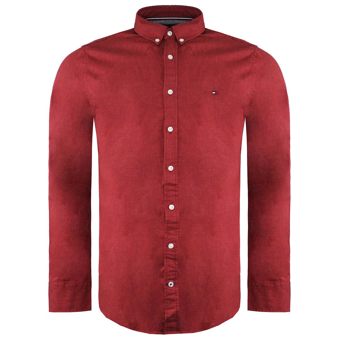 Tommy Hilfiger Mens Red Oxford Shirt