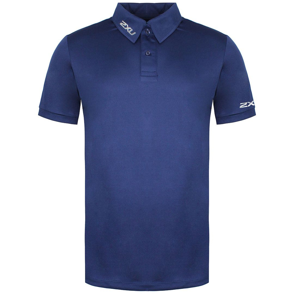 2XU Performance Mens Navy Blue Polo Shirt