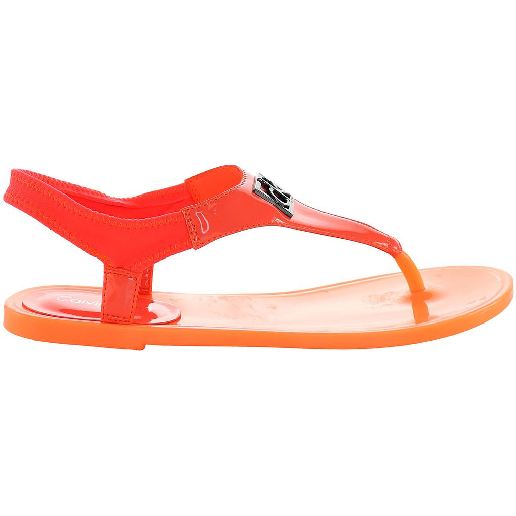 Calvin Klein Jeanne Womens Orange Sandals