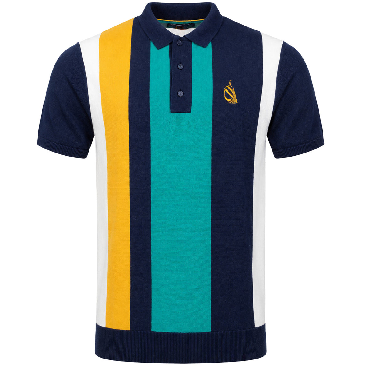 Nautica Hickory Knitwear Mens Multicolour Polo Shirt