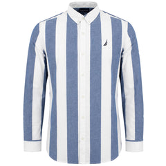 Nautica Inwood Mens Blue/White Shirt