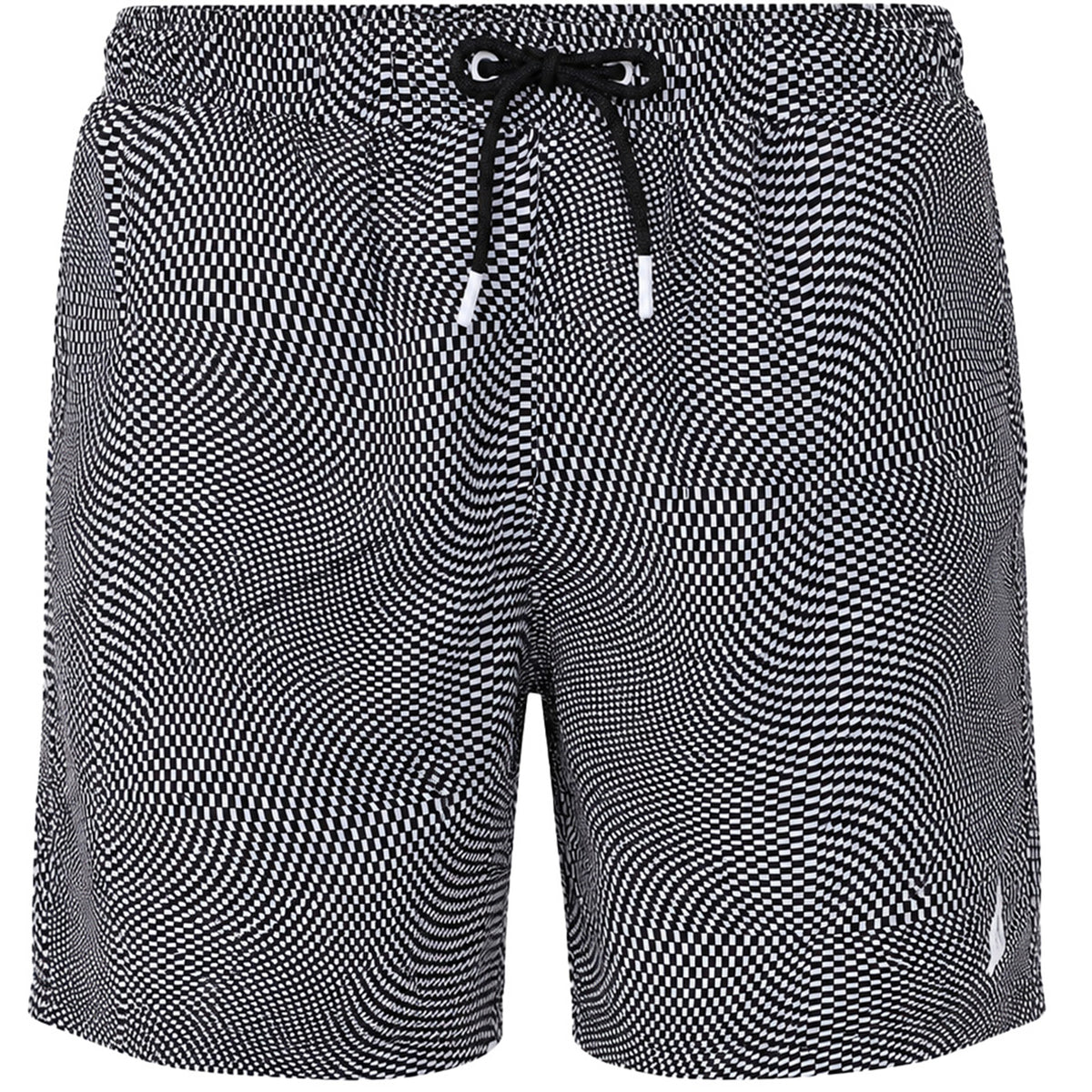 Nautica 6inch Riker Mens Black/White Swim Shorts