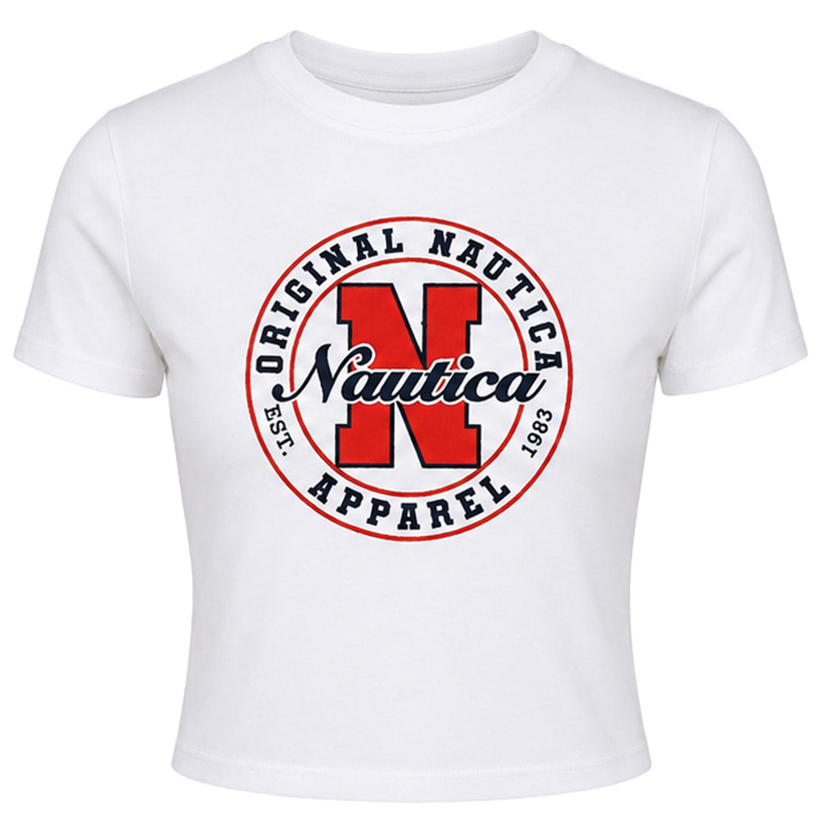 Nautica Beau Womens White Crop Top