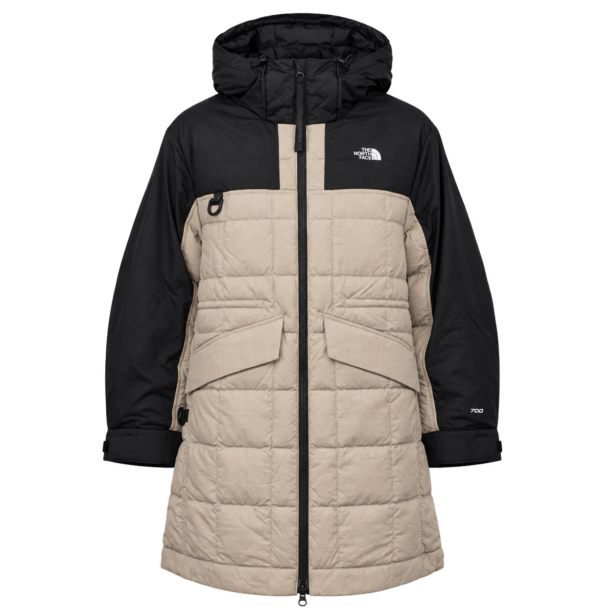 The North Face Dynamic Quilted Down Womens Brown/Black Parka Jacket