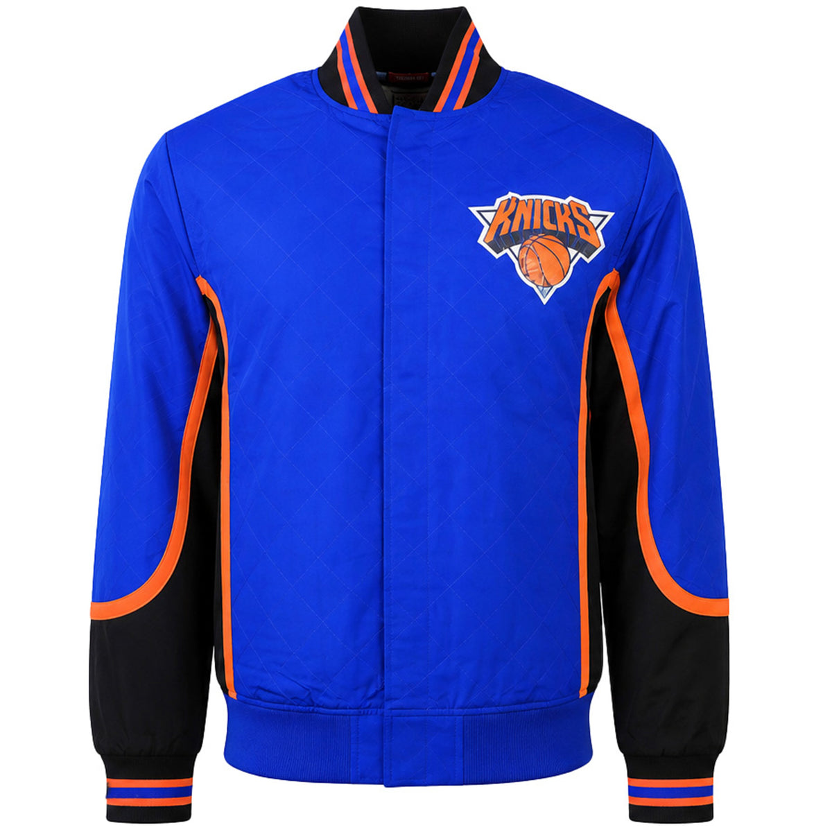 Mitchell & Ness NBA New York Knicks 75th Warmp Up Mens Blue Jacket
