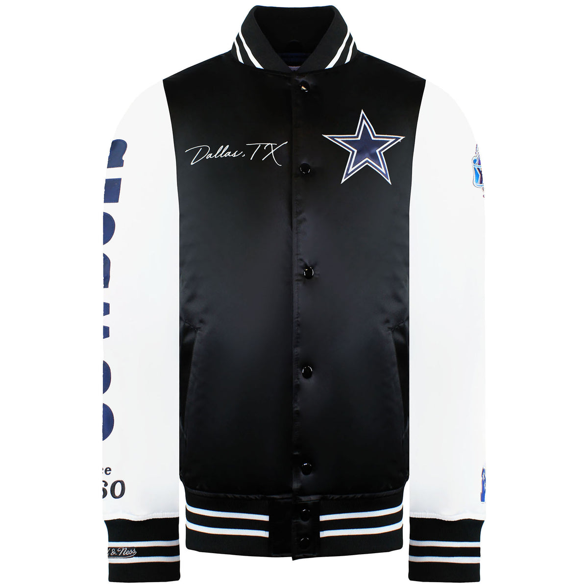 Mitchell & Ness NFL Dallas Cowboys Mens Satin Bomber Jacket