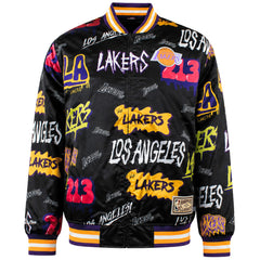 Mitchell & Ness NBA Los Angeles Lakers Slap Sticker Black Jacket
