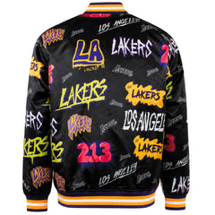 Mitchell & Ness NBA Los Angeles Lakers Slap Sticker Black Jacket