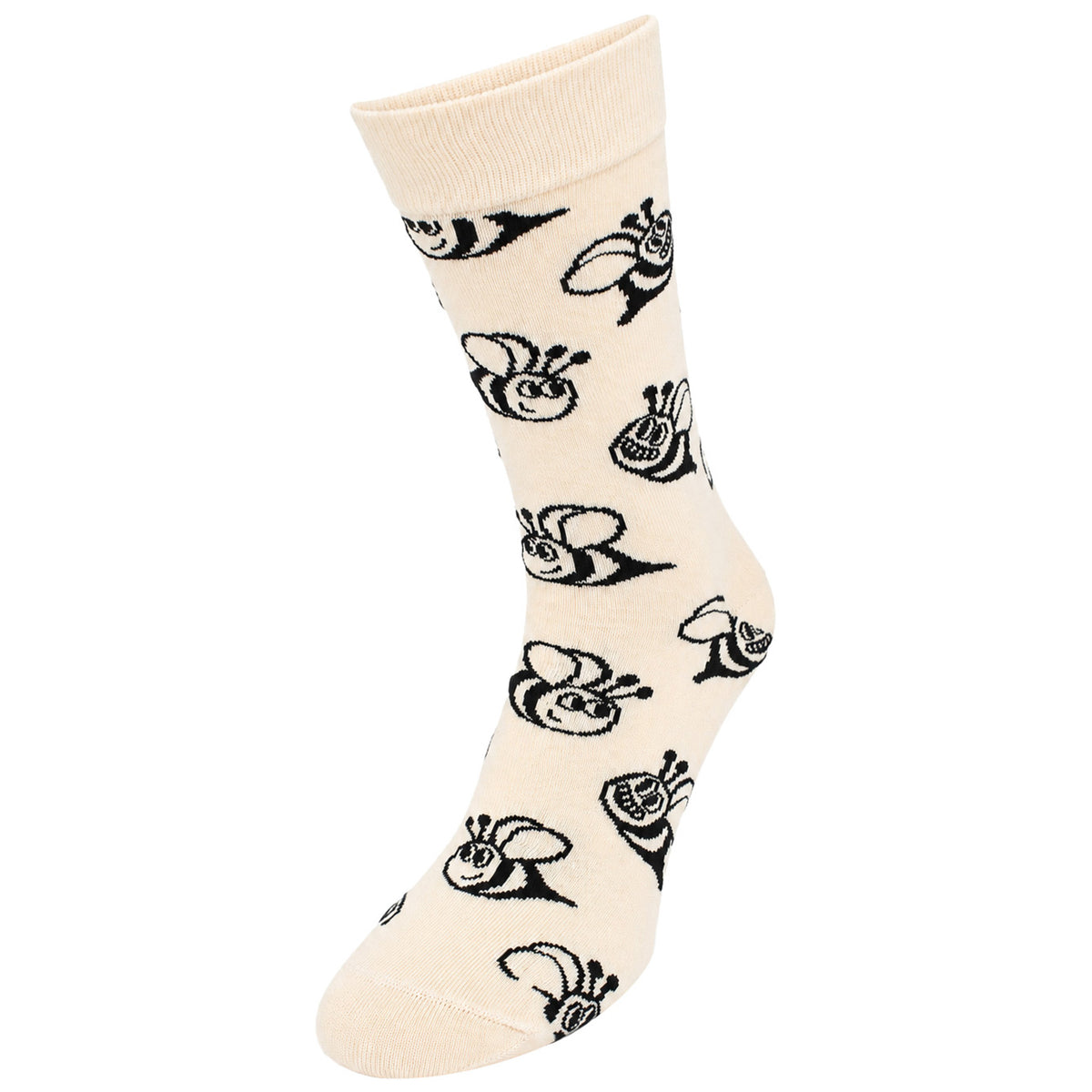 Happy Socks 1-Pack Beige Bee