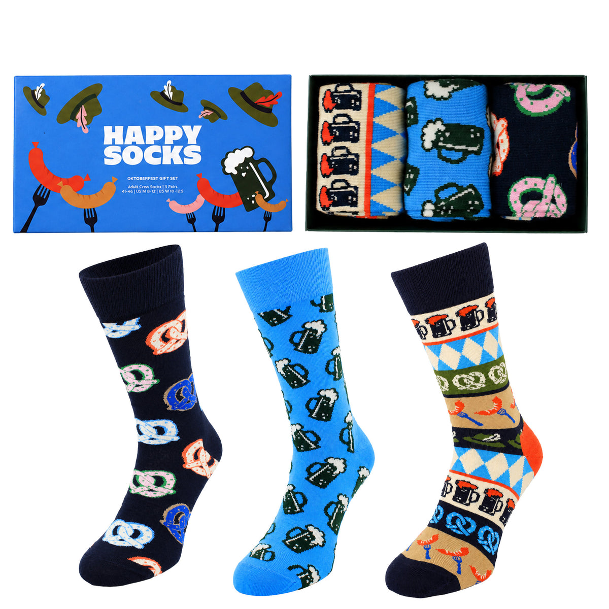 Happy Socks 3-Pack Multicolour Oktoberfest Gift Set