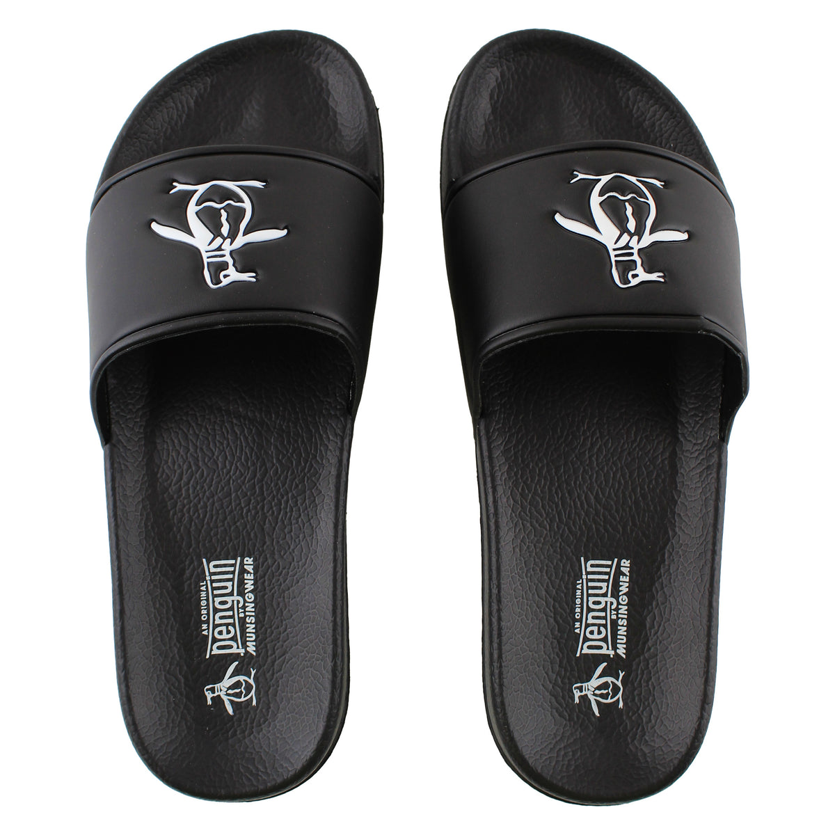 Penguin Pier Mens Black Sliders