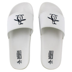 Penguin Pier Mens White Sliders