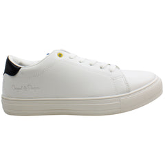 Penguin Arrow Mens White Trainers