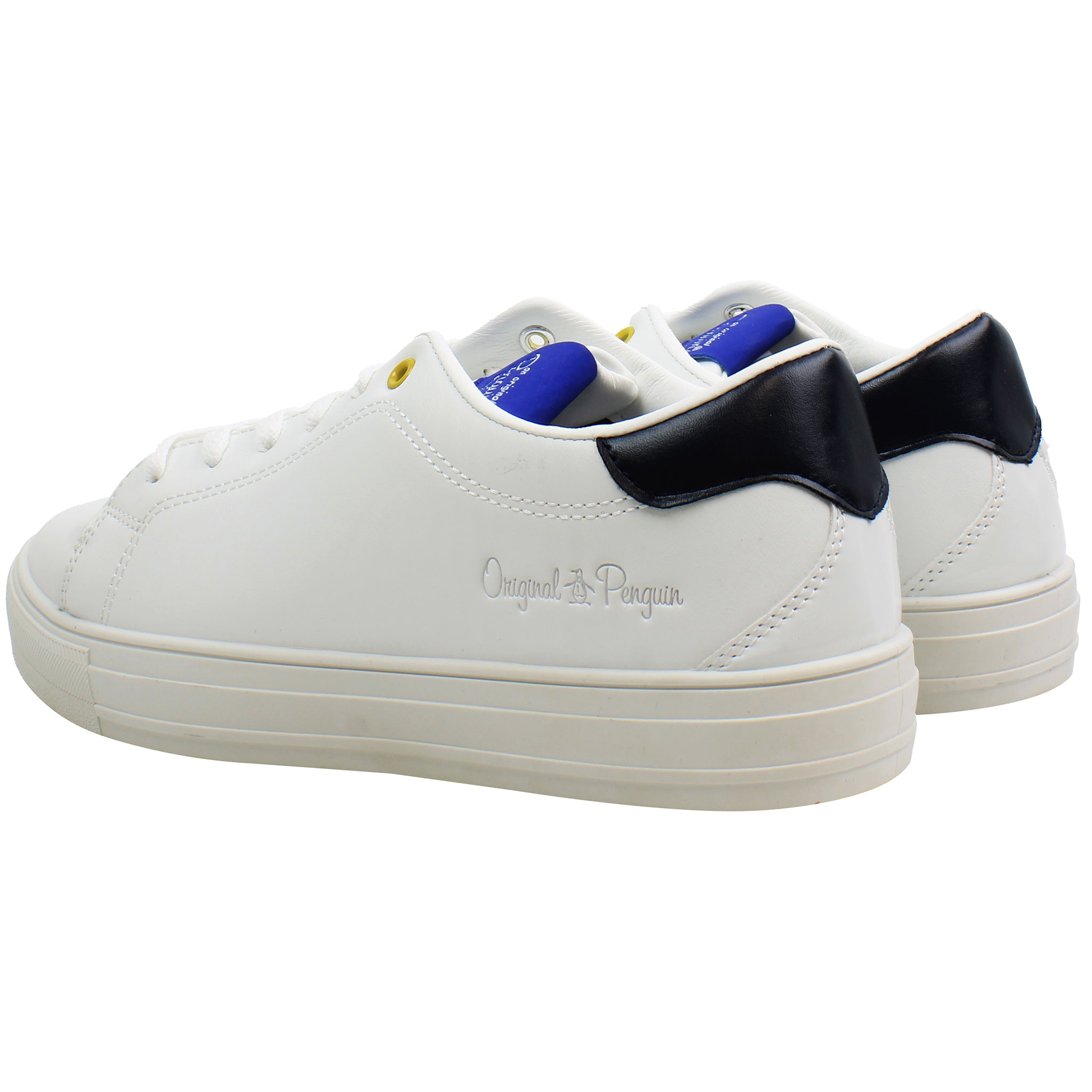 Penguin Arrow Mens White Trainers