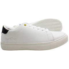 Penguin Arrow Mens White Trainers