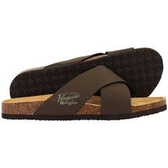 Penguin Pack Mens Brown Sliders