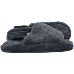 Penguin 2 Fluffy Kids Grey Slippers