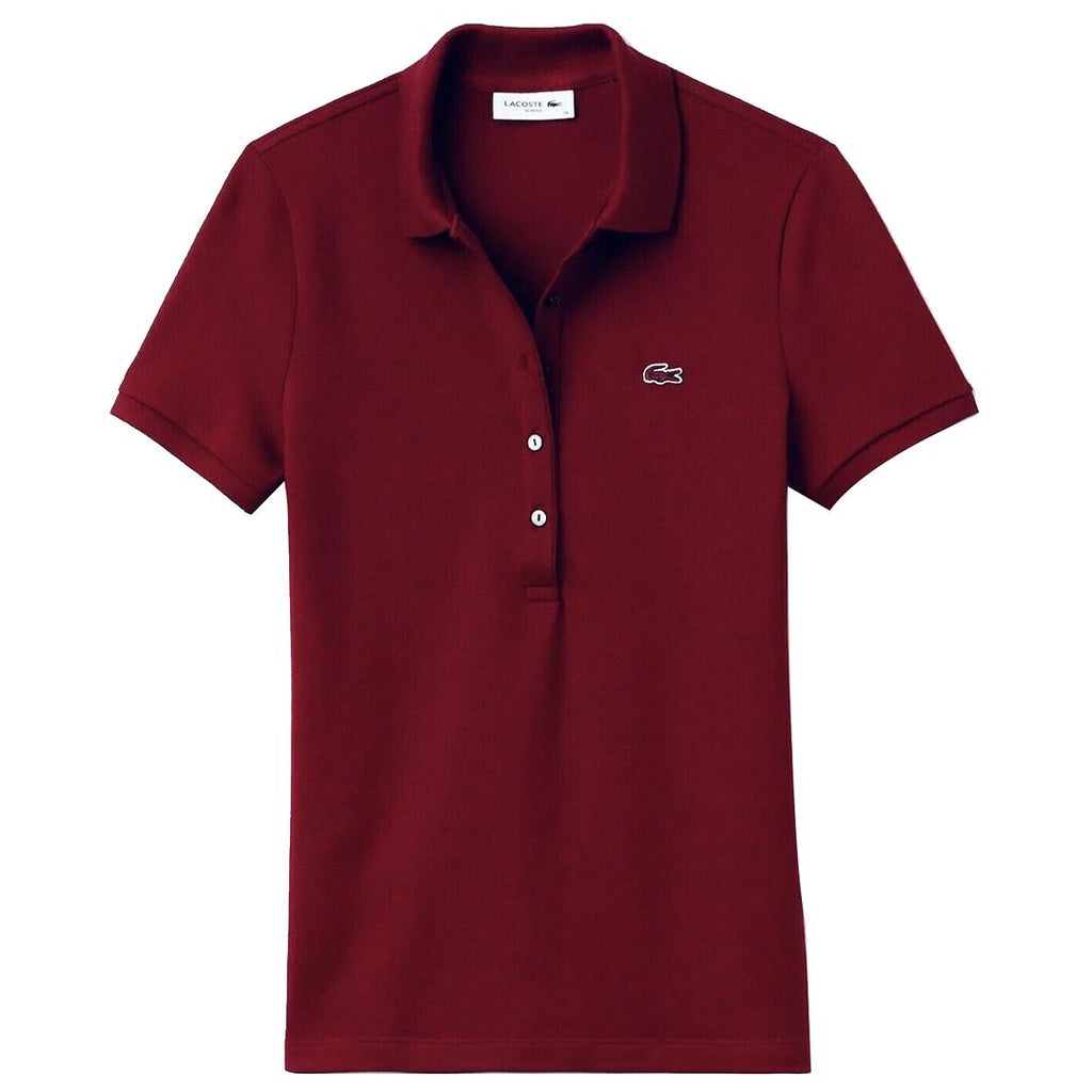 Lacoste Logo Womens Red Polo Shirt