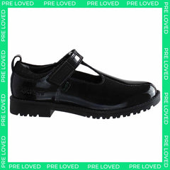 Kickers Lachly T-Bar Kids Black Shoes NO BOX