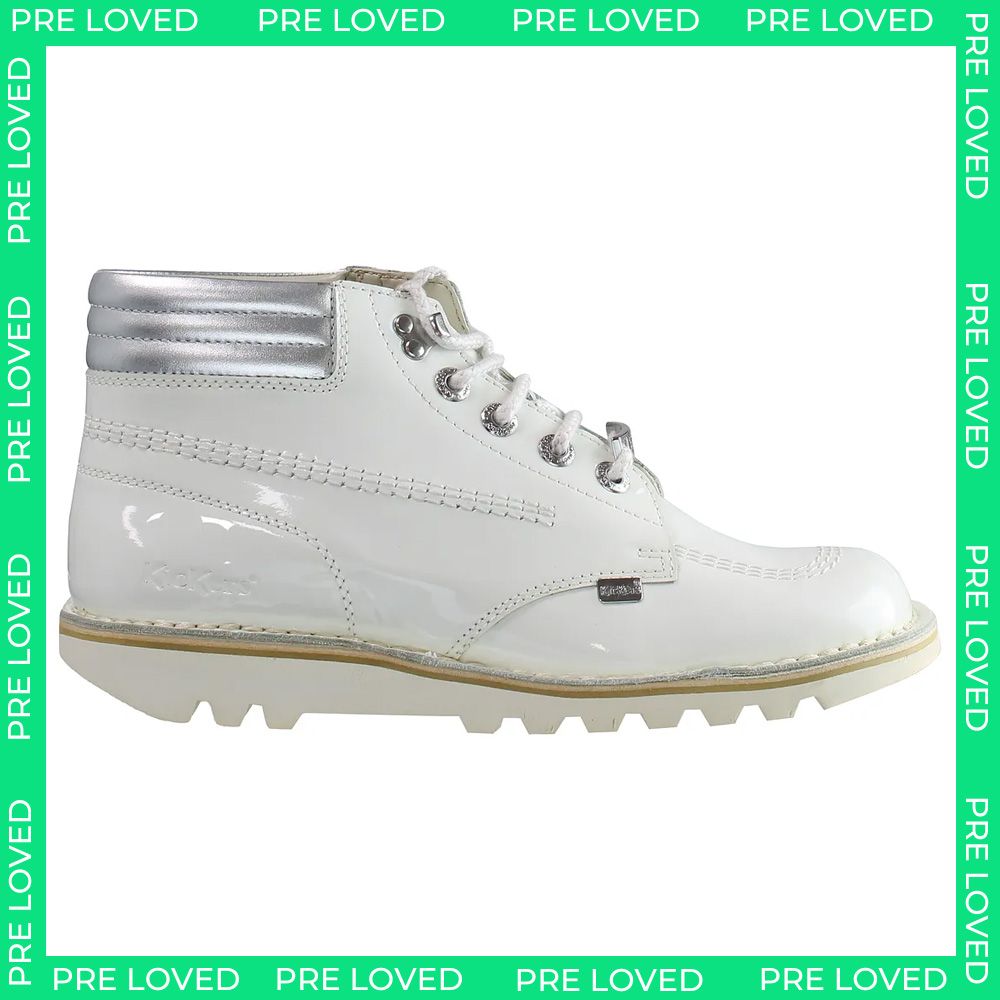 Kickers Throwback Ankle Womens White Boots NO BOX