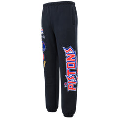 Mitchell & Ness NBA Detroit Pistons Champ City Fleece Mens Black Track Pants