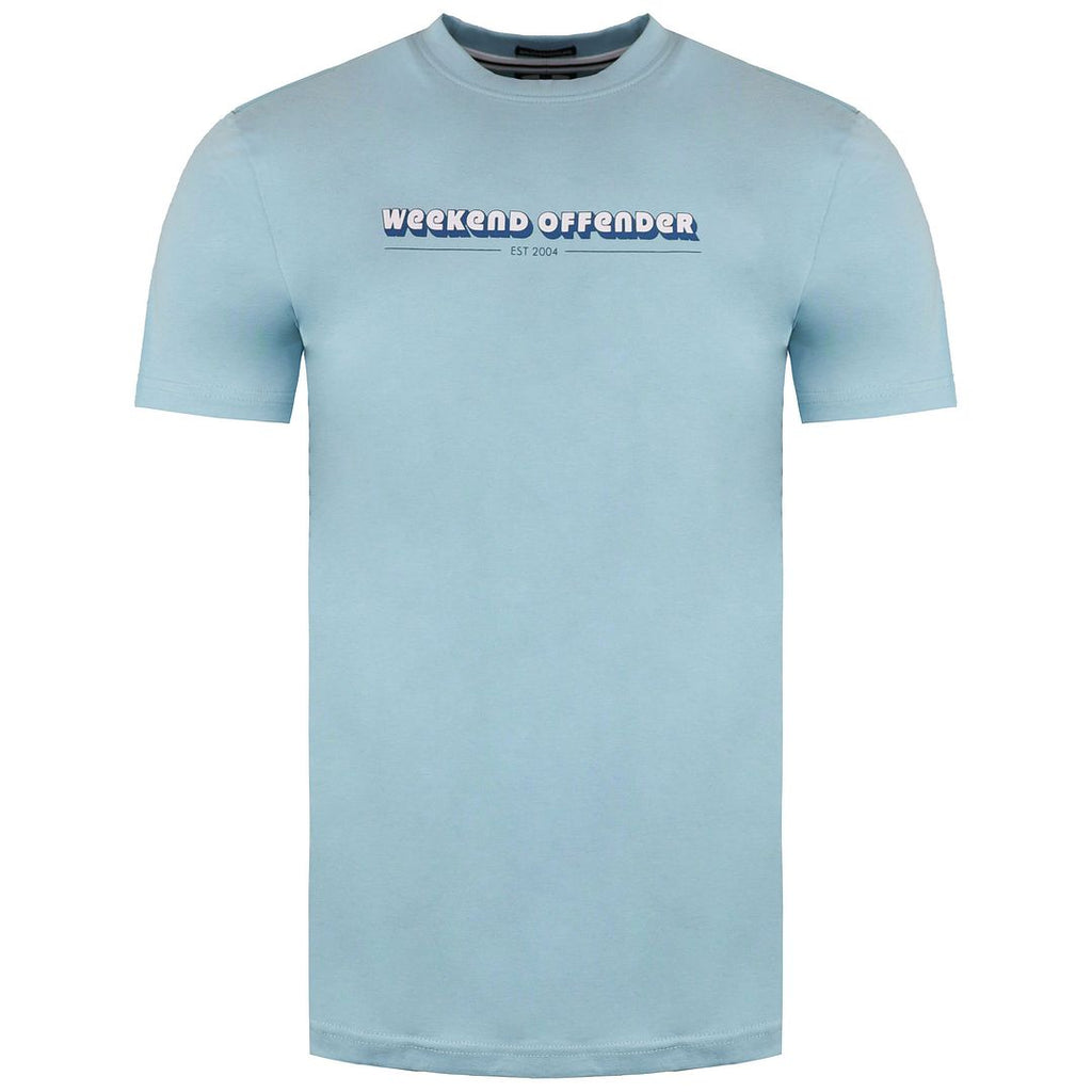 Weekend Offender Baccalieri Mens Ice Blue T-Shirt