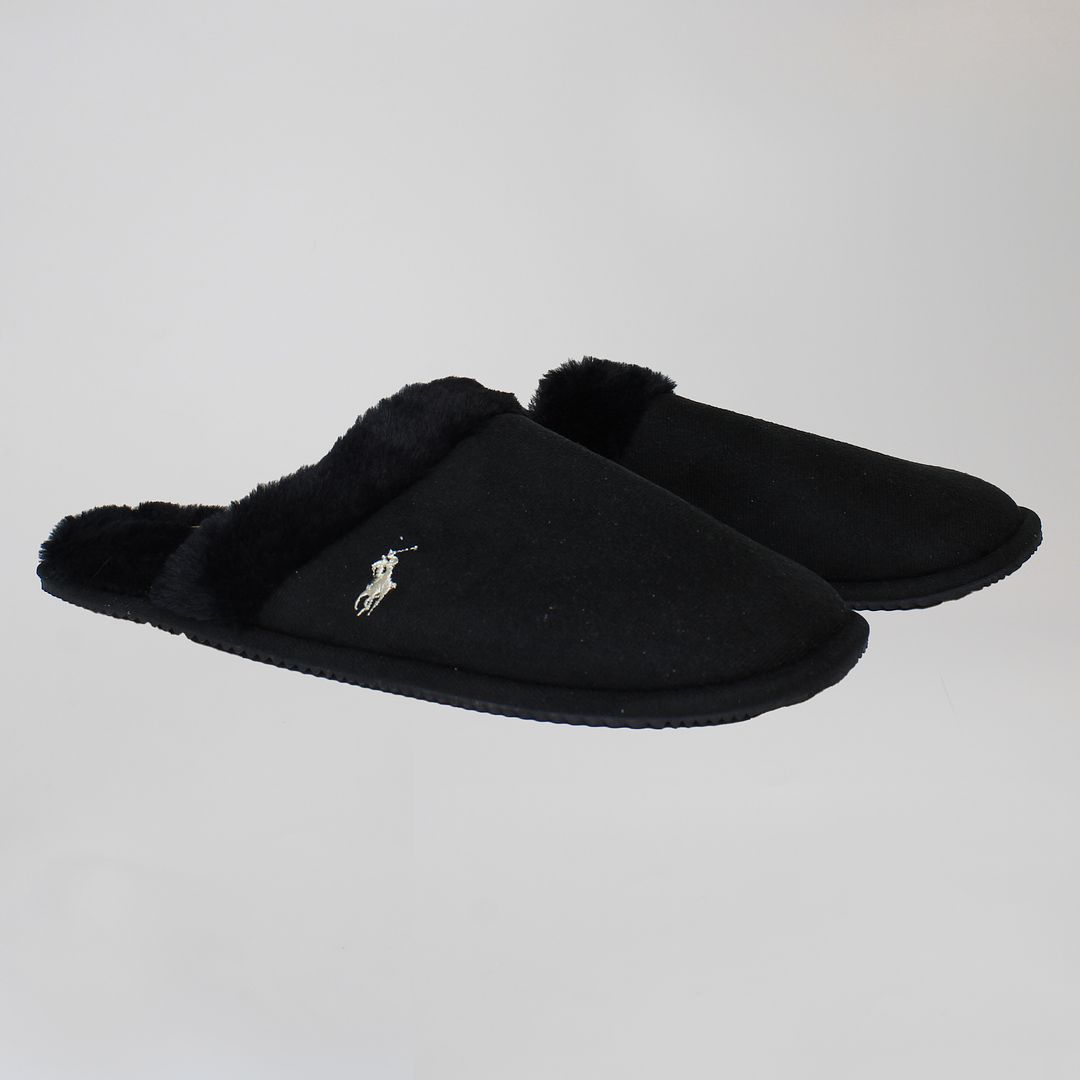 Ralph Lauren Summit Scuff II Womens Black Slippers NO BOX