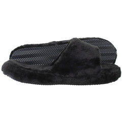 Ralph Lauren Fur Womens Black Slippers