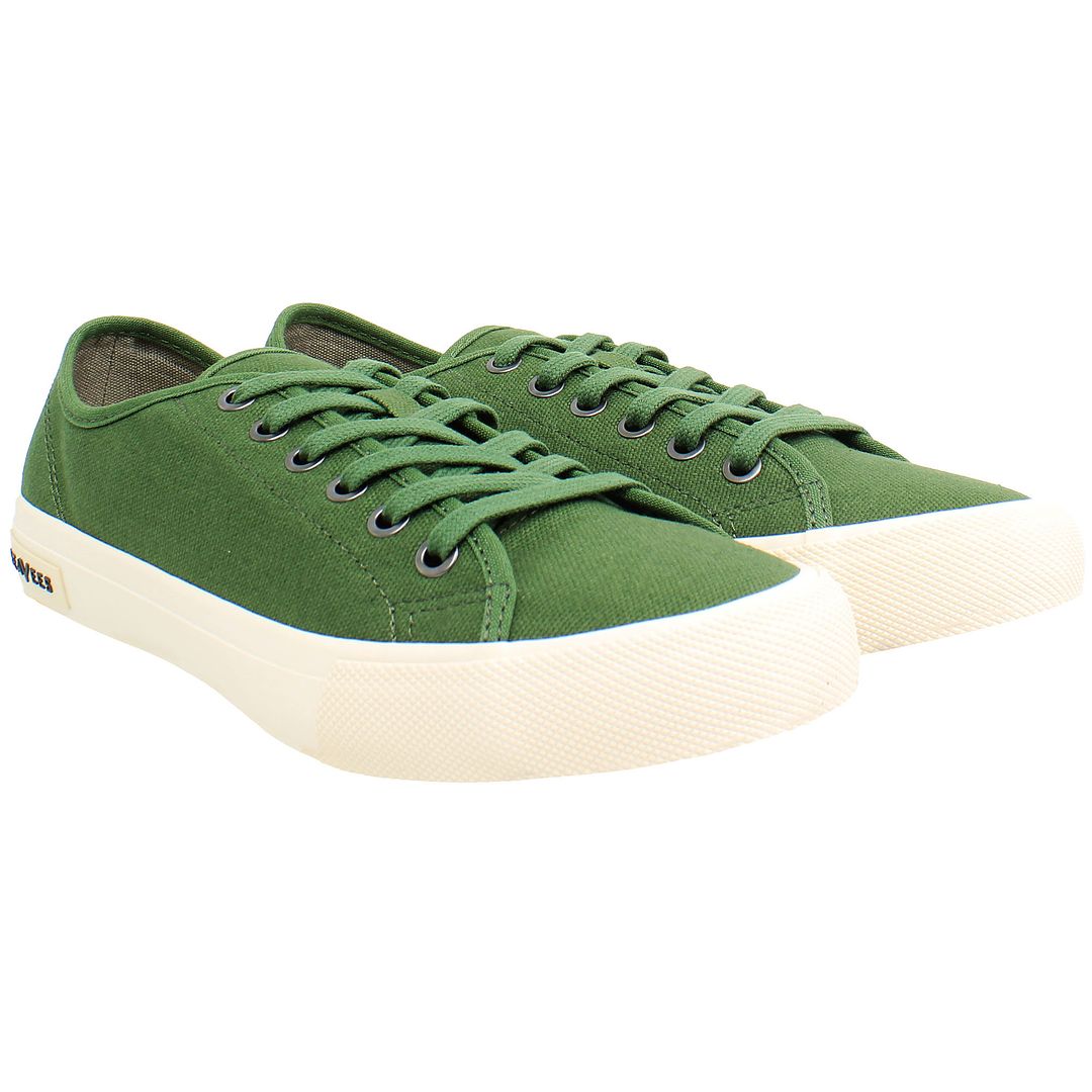 Seavees Monterey Sneaker Standard Green Mens Plimsolls