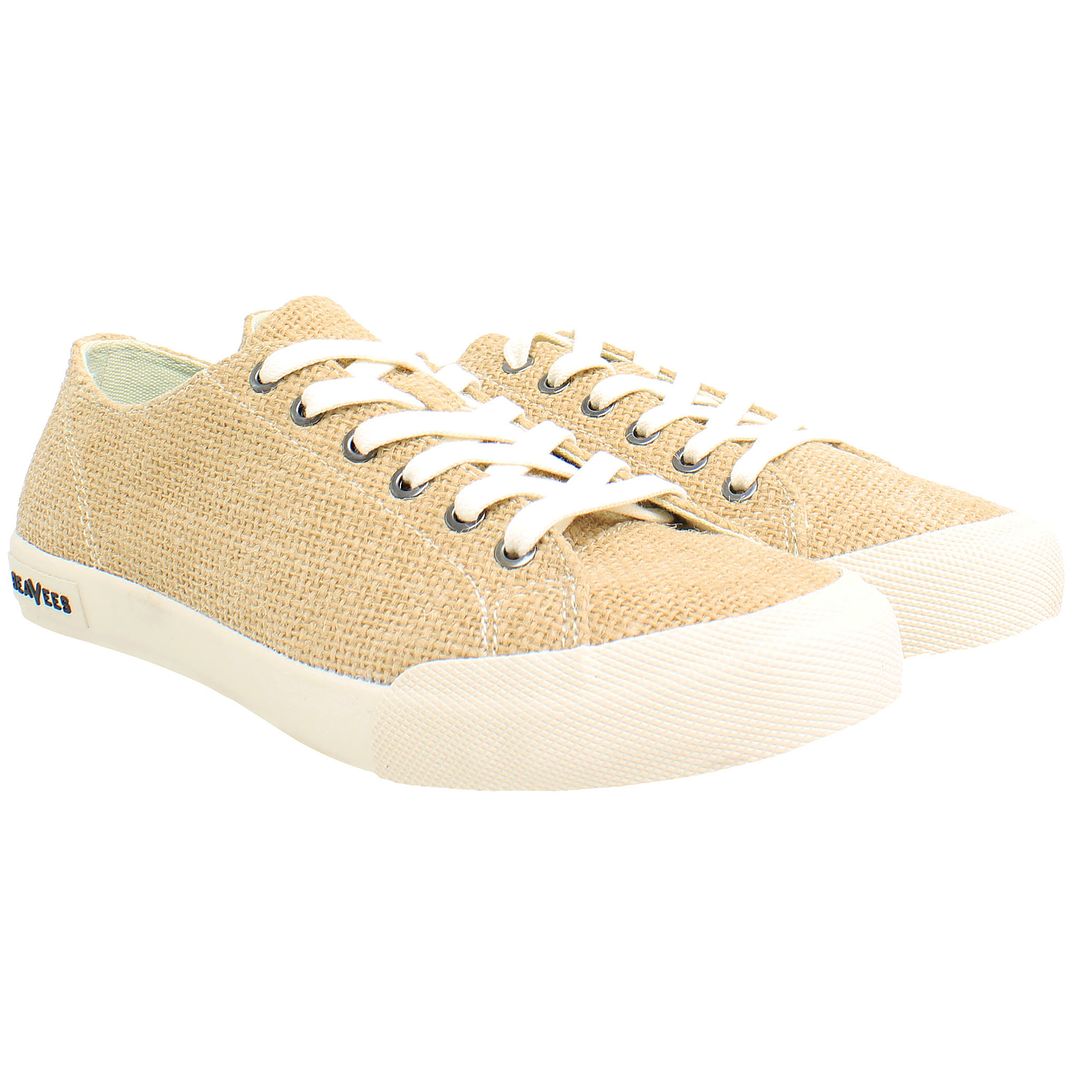 Seavess Monterey Raffia Womens Brown Plimsolls