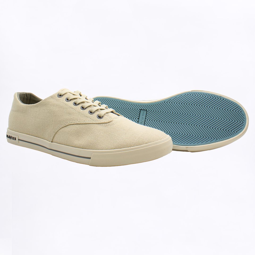 Seavees Hermosa Standard Natural Vintage Mens Plimsolls - No Box