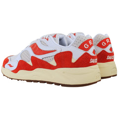 Saucony Grid Shadow 2 Mens White/Red Trainers