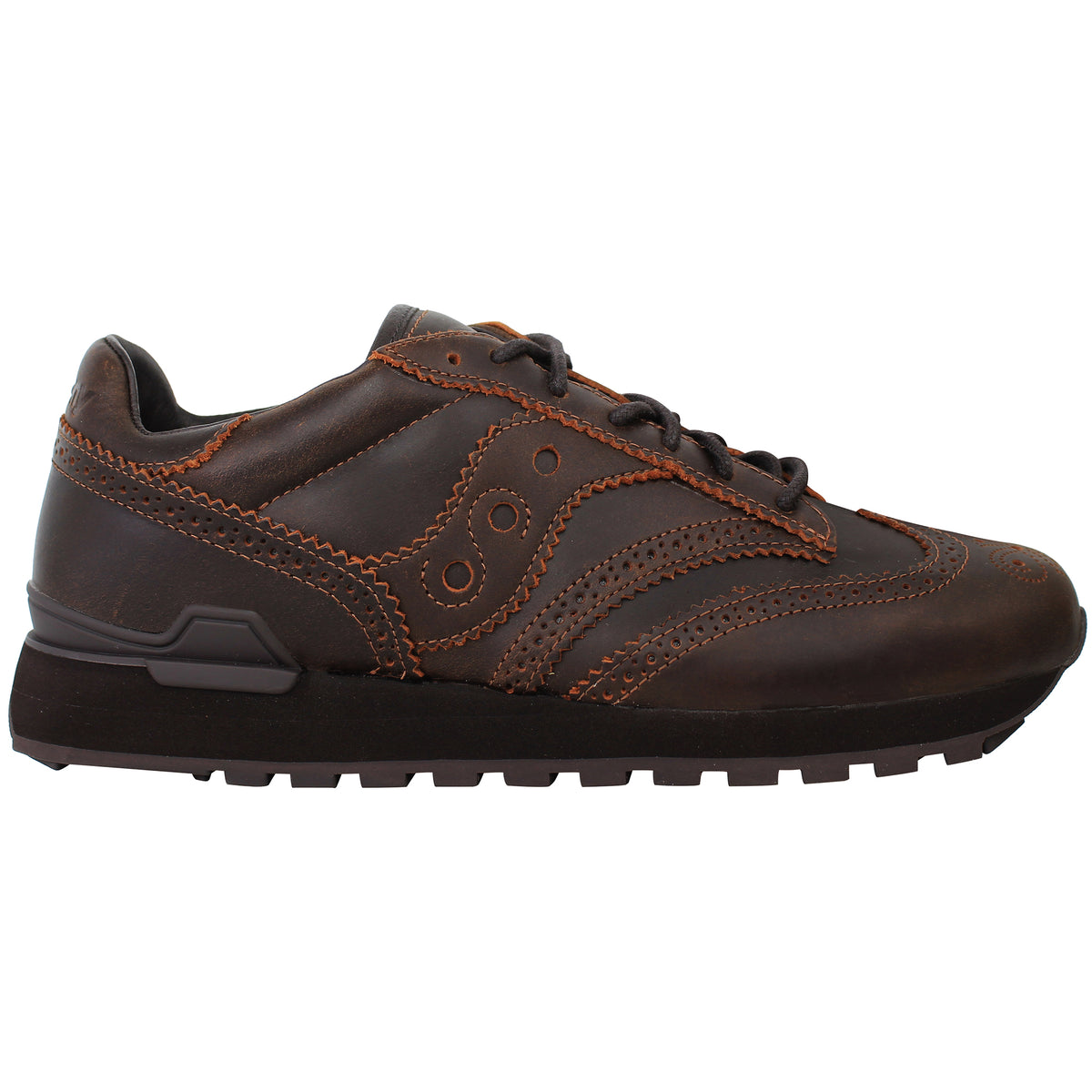 Saucony Shadow Original Wingtip Mens Brown Trainers