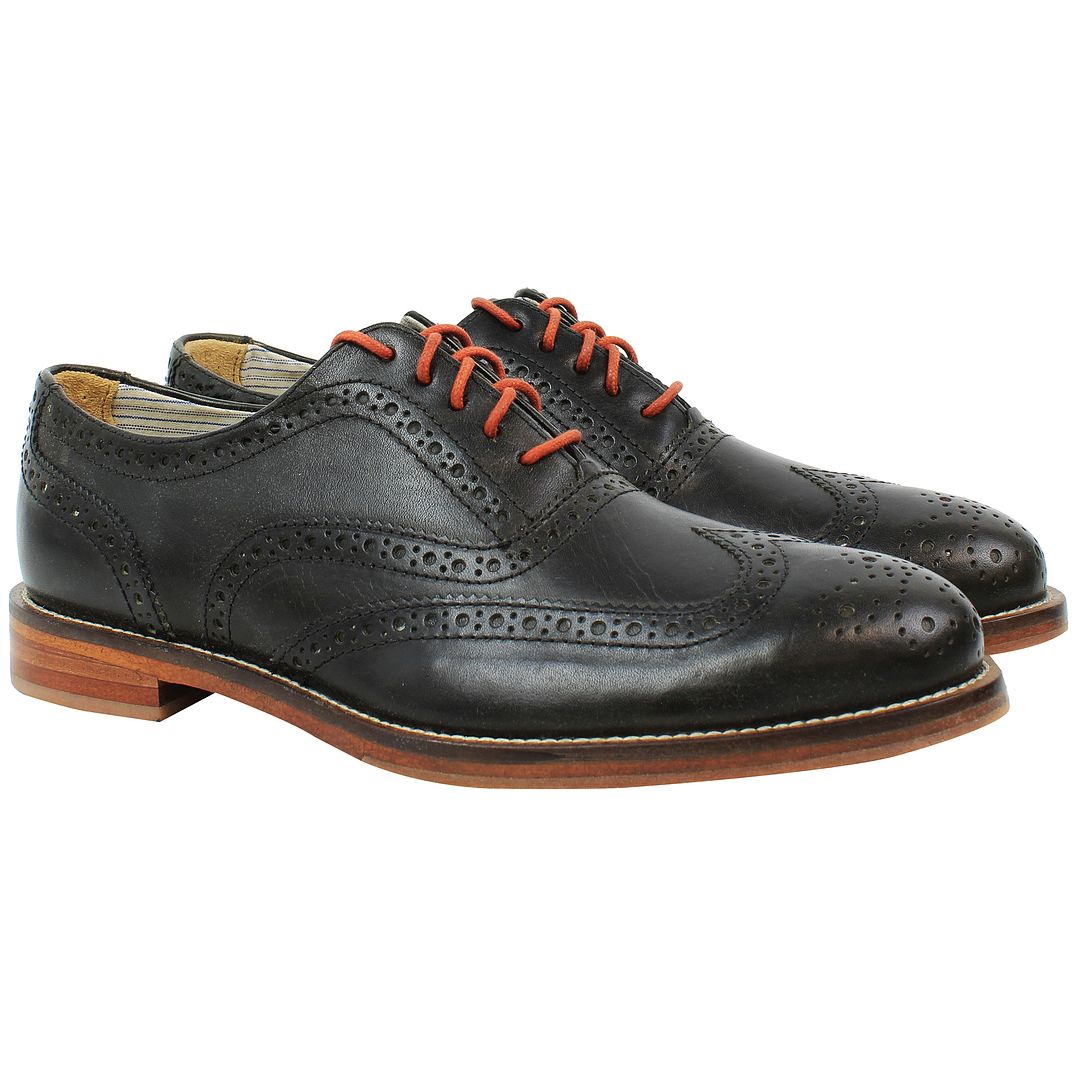 J Shoes Charlie Plus Mens Black Brogue Shoes