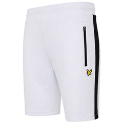 Lyle & Scott Side Tape Mens White Shorts