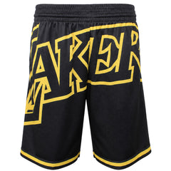 Mitchell & Ness NBA Los Angeles Lakers Big Face Mens Black Shorts