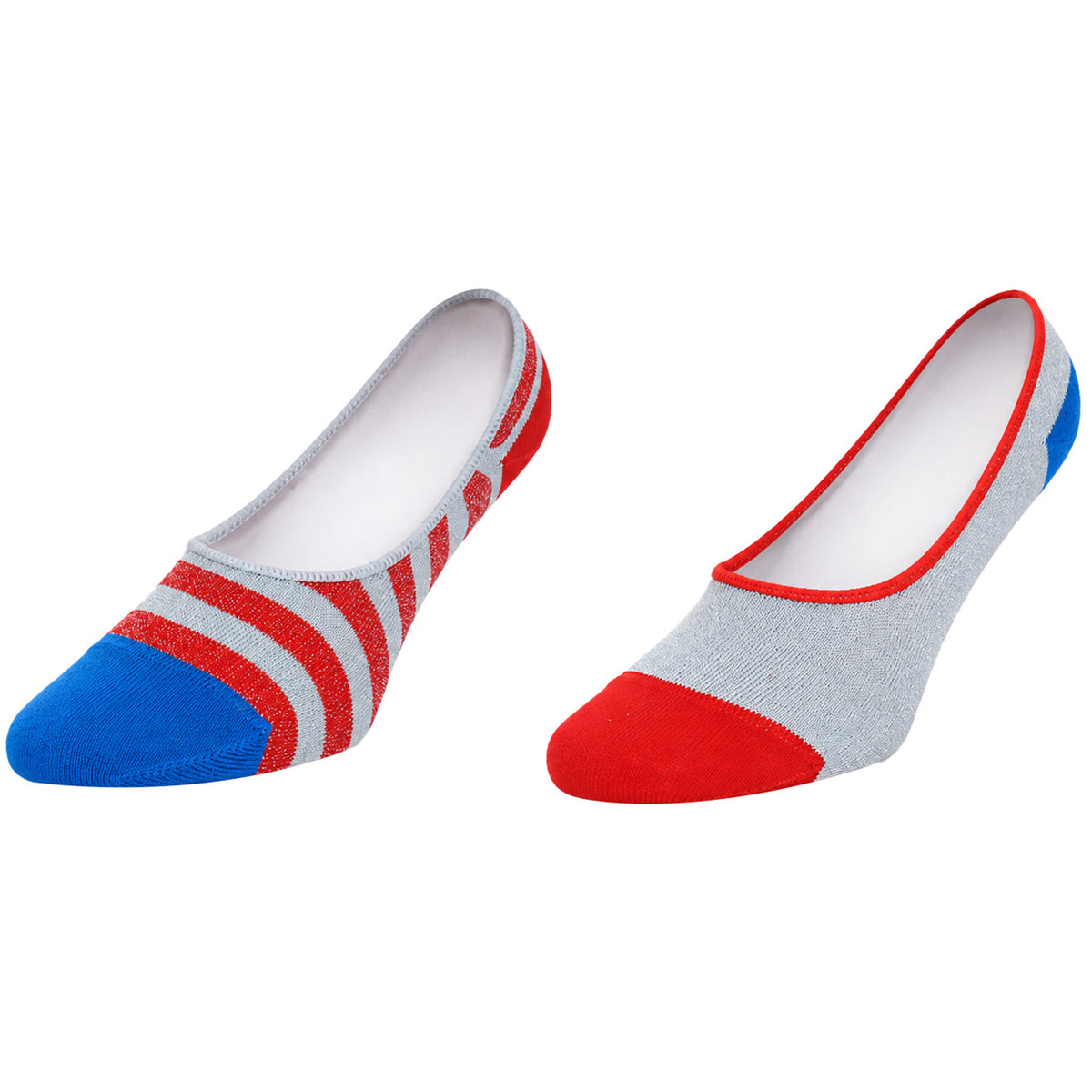 Happy Socks 2-Pack Multicolour Stripe No Show