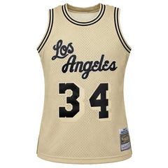 Mitchell & Ness NBA Los Angeles Lakers 1996 Shaquille O'Neal Mens Khaki Jersey