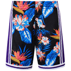 Mitchell & Ness NBA Los Angeles Lakers Floral Swingman Mens Shorts