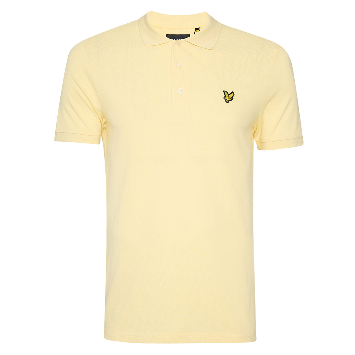 Lyle & Scott Plain Mens Light Yellow Polo Shirt